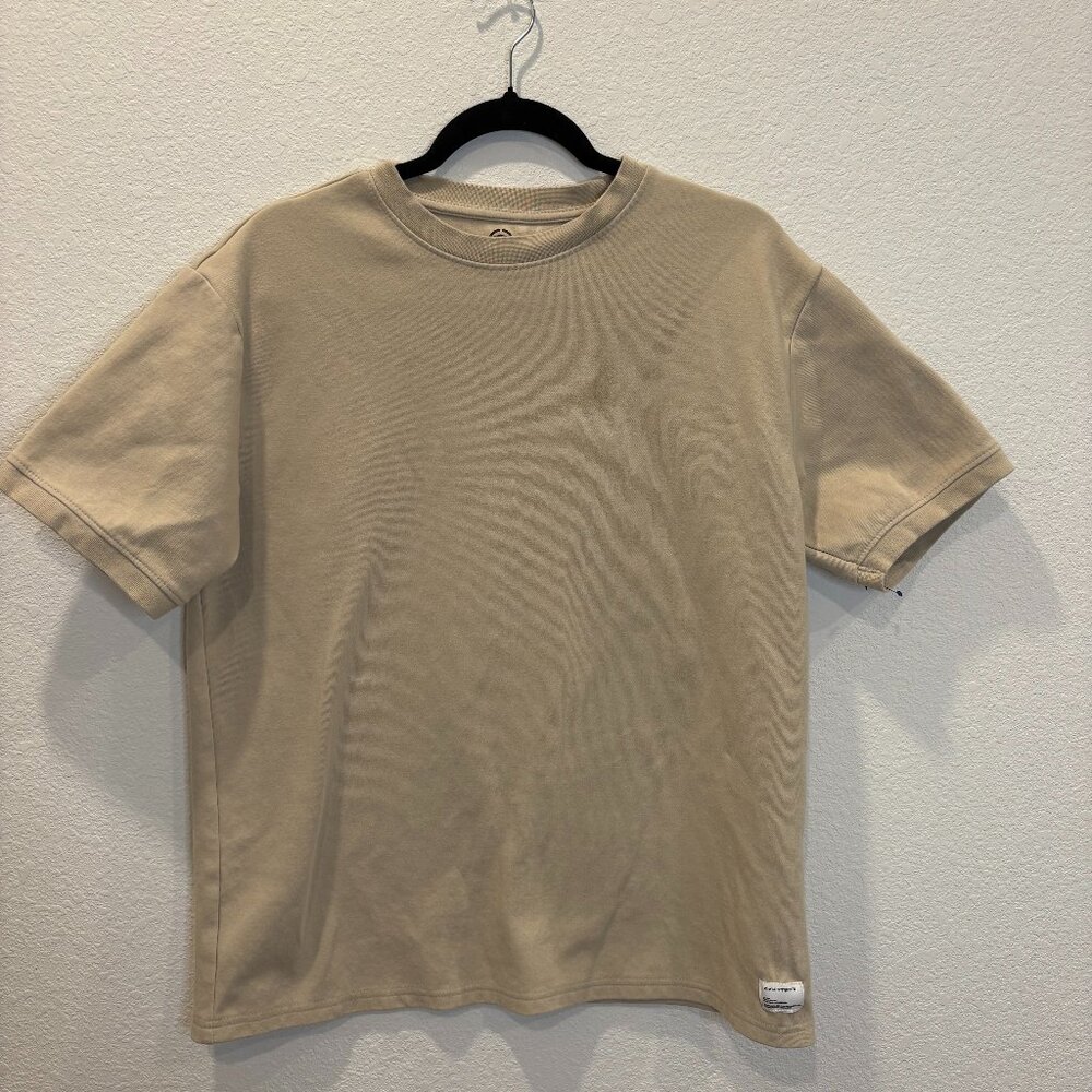 Encrypted Essential Crewneck T-Shirt – Tan / Beige (XL)
